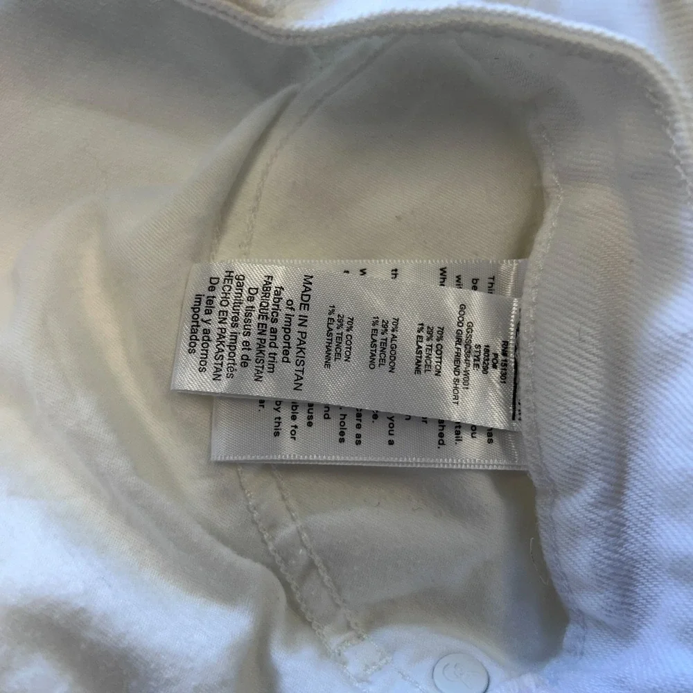 Good American Shorts Size 18 White‎ Cut Off Denim 